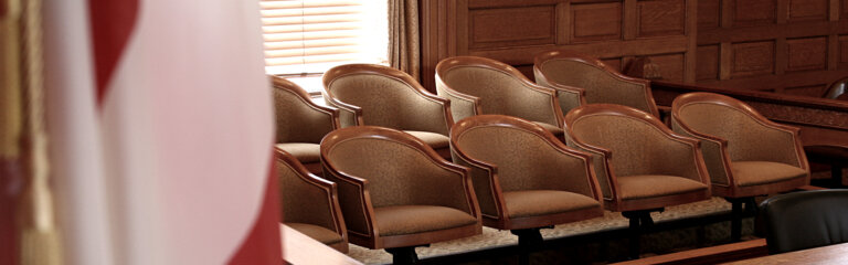 Chairs in a court room