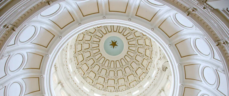The dome in the texas state courthouse